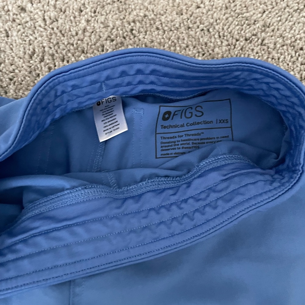 Figs Livingston Ceil Blue Pants - Picture 3 of 4